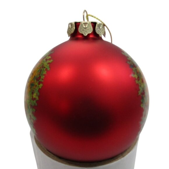 Jesus Is The Reason For The Season Red Christmas Ornament EUC - Picture 2 of 10